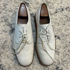 Brooks Brothers White Leather Oxfords